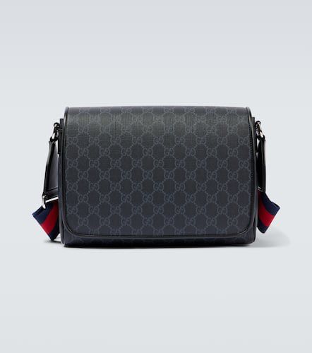 Leather-trimmed GG canvas crossbody bag - Gucci - Modalova