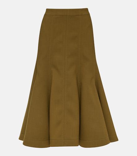 Wool crÃªpe midi skirt - Bottega Veneta - Modalova