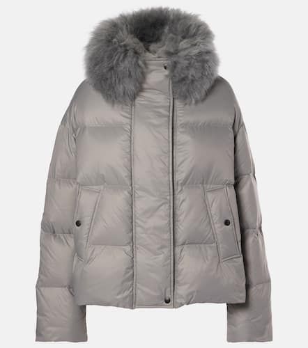 Shearling-trimmed quilted down jacket - Yves Salomon - Modalova