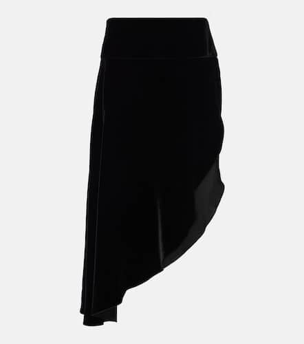 AlaÃ¯a Asymmetric velvet midi skirt - Alaia - Modalova