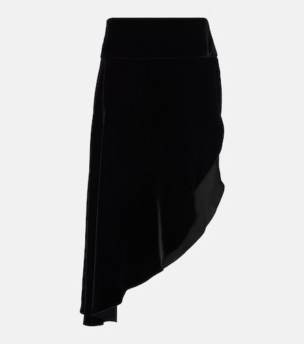 Alaia Asymmetric velvet midi skirt - Alaia - Modalova