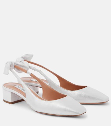 Very Bow leather slingback pumps - Aquazzura - Modalova