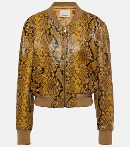 Cerem snake-effect leather bomber jacket - Isabel Marant - Modalova