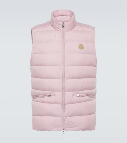 Lechtal down-paneled leather-trimmed vest - Moncler - Modalova