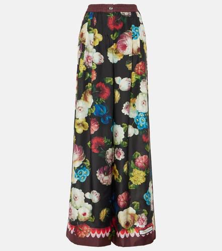 Floral high-rise silk wide-leg pants - Dolce&Gabbana - Modalova