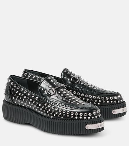 Damien embellished leather loafers - Gucci - Modalova