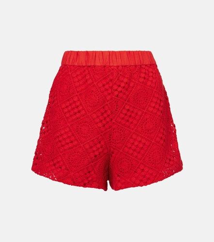 Crochet high-rise cotton-blend shorts - SIR - Modalova