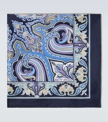 Paisley printed silk pocket square - Etro - Modalova
