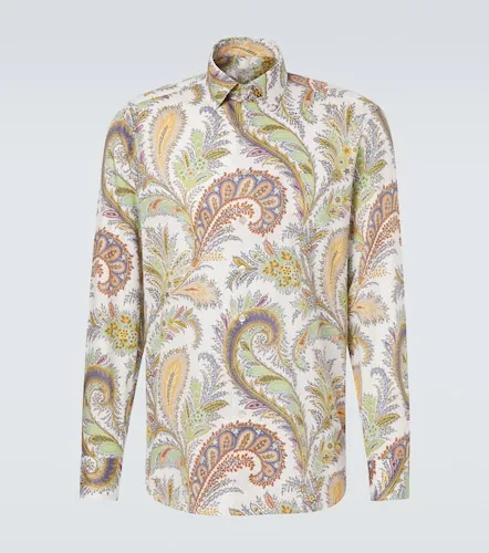 Camicia in popeline di cotone con stampa paisley - Etro - Modalova