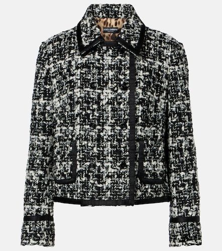 Checked double-breasted boucle jacket - Dolce&Gabbana - Modalova