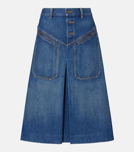 Chlo Pleated denim midi skirt - Chloe - Modalova