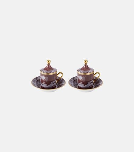 Oriente Italiano - Set di 2 tazzine da caffè con coperchio e piattino - Ginori 1735 - Modalova