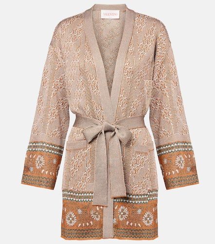 Cardigan in jacquard con lamé - Valentino - Modalova