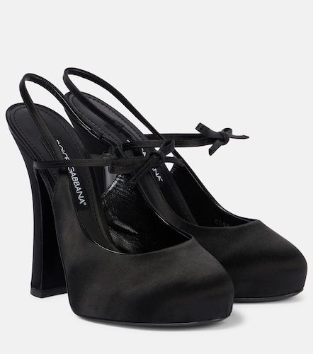 Salones con plataforma Vally de satén - Dolce&Gabbana - Modalova