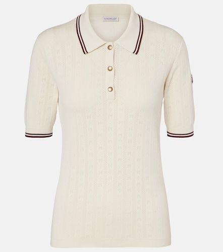 Polo de algodón con pointelle - Moncler - Modalova