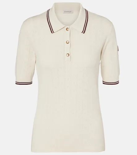 Moncler Polo in maglia di cotone - Moncler - Modalova