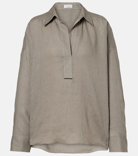 Top Monili in lino - Brunello Cucinelli - Modalova