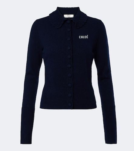 Chloé Cárdigan de lana con logo - Chloe - Modalova