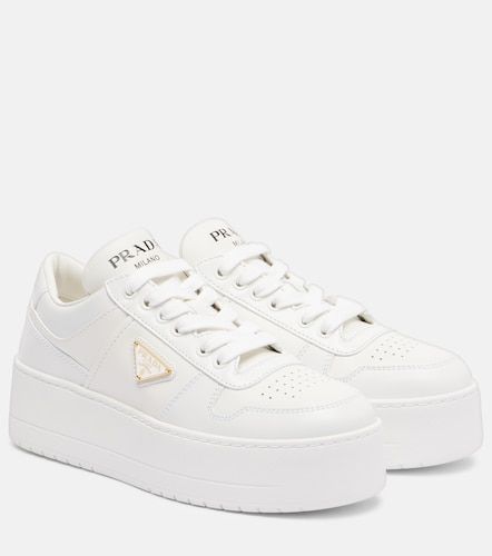 Downtown Bold leather platform sneakers - Prada - Modalova