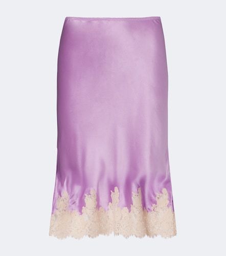 Elowette lace-trimmed silk slip skirt - Doen - Modalova