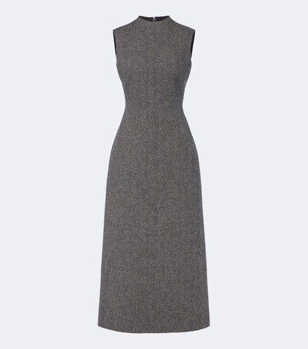 Herringbone virgin wool midi dress - Maison Margiela - Modalova