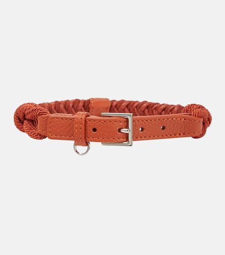 Leather and cashmere dog collar - Loro Piana - Modalova
