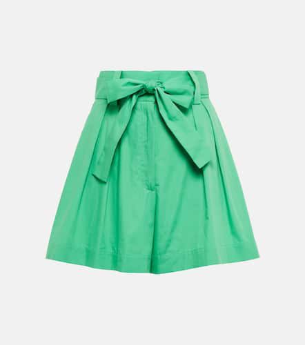 High-rise wide-leg cotton shorts - Oscar de la Renta - Modalova