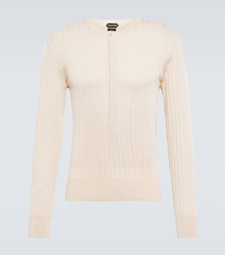 Tom Ford Silk-blend Henley sweater - Tom Ford - Modalova