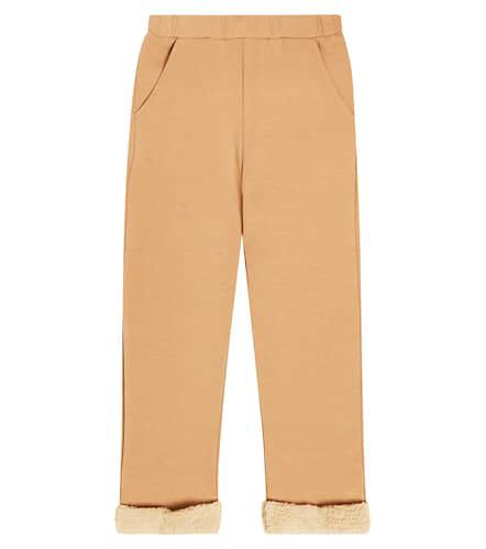 Foxe cotton-blend faux fur-trimmed sweatpants - Donsje - Modalova