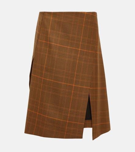 Checked wool midi skirt - Stella McCartney - Modalova