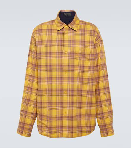 Reversible checked cotton shirt - Balenciaga - Modalova