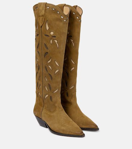 Denvee suede knee-high cowboy boots - Isabel Marant - Modalova