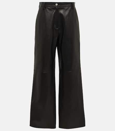 High-rise wide-leg leather pants - Magda Butrym - Modalova