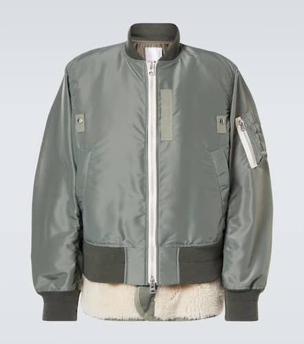 Chaqueta bomber con borrego sintético - Sacai - Modalova