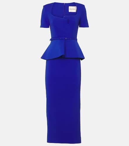 Peplum silk and wool-blend midi dress - Roland Mouret - Modalova