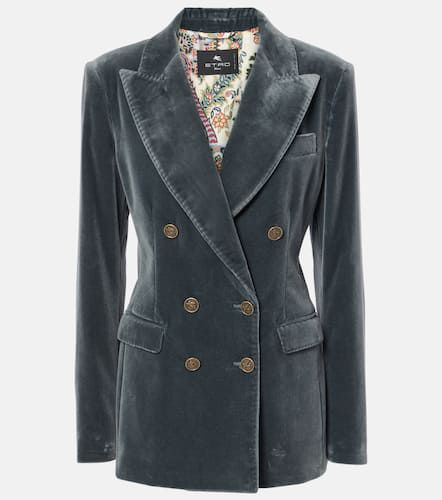 Double-breasted cotton velvet blazer - Etro - Modalova