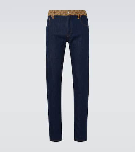 GG Canvas mid-rise tapered jeans - Gucci - Modalova