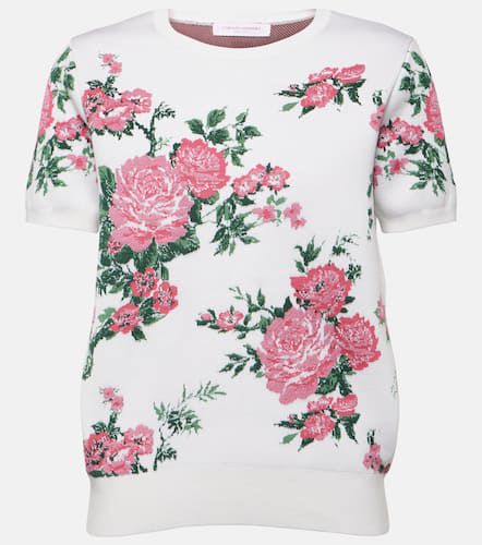 Floral silk-blend top - Carolina Herrera - Modalova