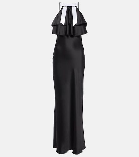 Abito lungo in satin di seta con fiocco - Rodarte - Modalova