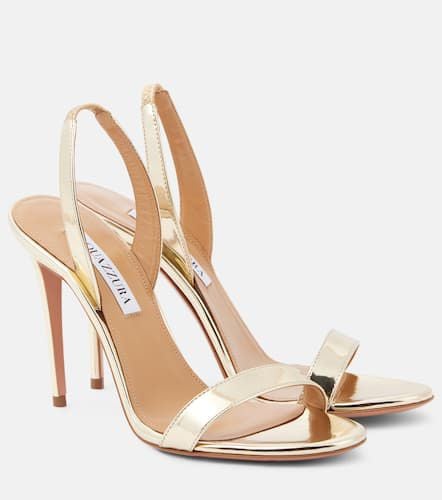 So Nude 105 metallic leather sandals - Aquazzura - Modalova