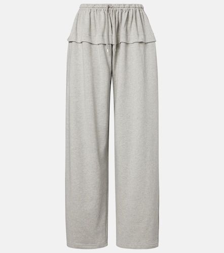 Ruffled cotton-blend track pants - Alaia - Modalova