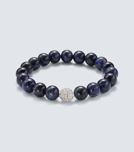 Kt white gold beaded bracelet with diamonds - Sydney Evan - Modalova