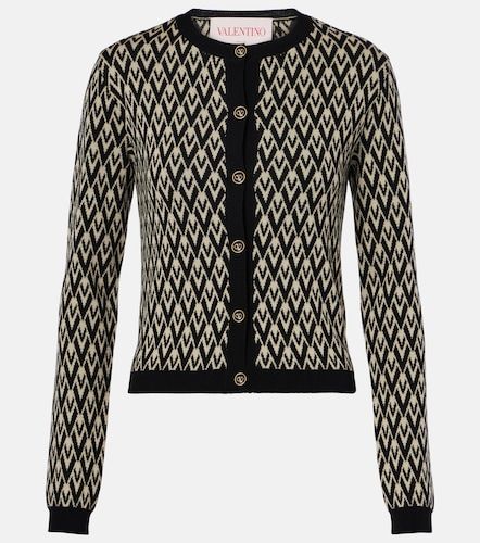 Toute La V virgin wool cardigan - Valentino Garavani - Modalova
