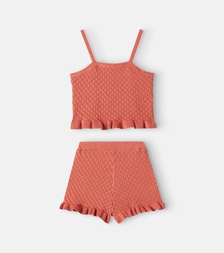 Set de top y shorts de croché de algodón - Rylee + Cru - Modalova
