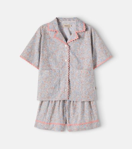 Set Vilma de camisa y shorts de algodón floral - Wheat - Modalova