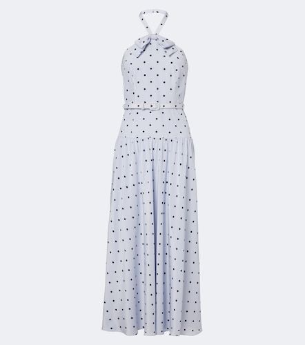 Abito midi in seta a pois - Alessandra Rich - Modalova