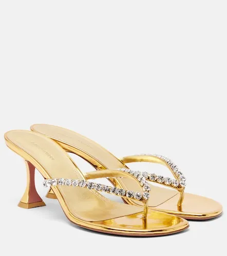 Gigi embellished leather thong sandals - Amina Muaddi - Modalova