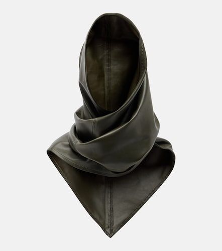 Nour Hammour Draped leather hood - Nour Hammour - Modalova