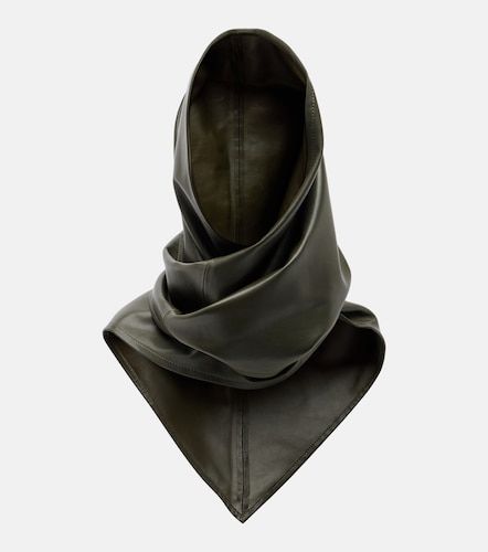 Nour Hammour Draped leather hood - Nour Hammour - Modalova