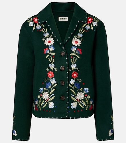 Jude embroidered floral wool-blend jacket - Rixo - Modalova
